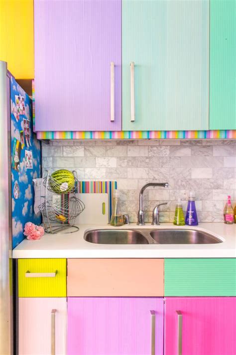 Colorful Pastel Kitchen Cabinet Ideas