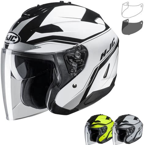 Hjc Is 33 Ii Korba Open Face Motorcycle Helmet And Visor Open Face