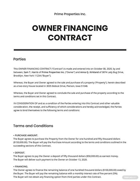 Real Estate Contracts Templates Format Free Download