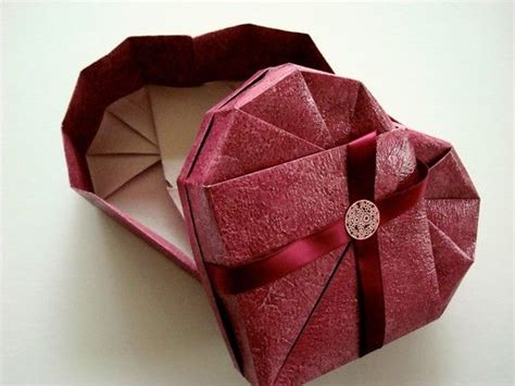 Valentines Day Origami Heart Box Origami Pinterest