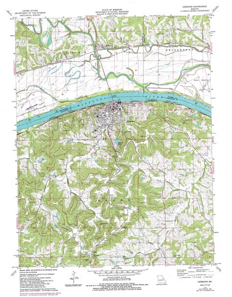 1up Travel Maps Of Missourihermann Topographic Map Original Scale