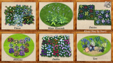 Sims 4 Ccs The Best Sweet Garden Flowers Set By Souris