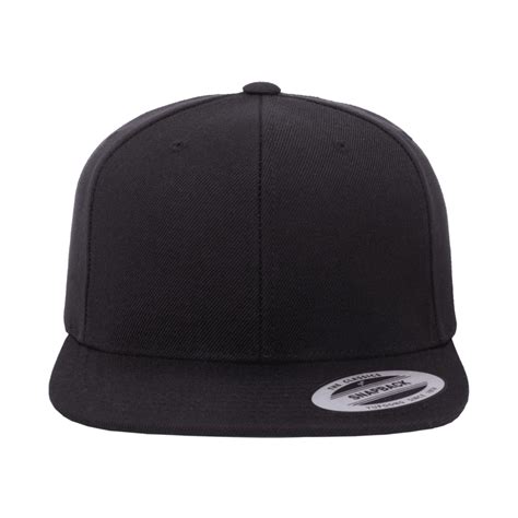 Flexfit 6089m Premium Snapback Hat Black Baker Street Menswear