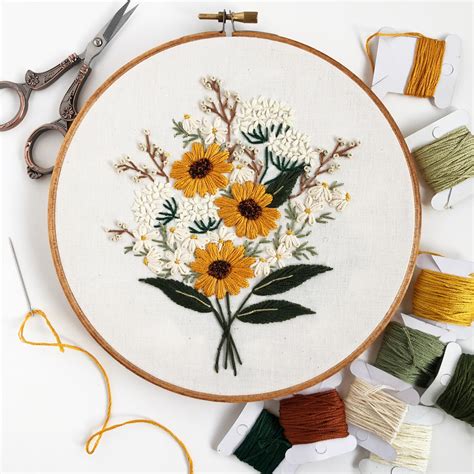 My Embroidered Wildflower Bouquet Floral Embroidery Patterns