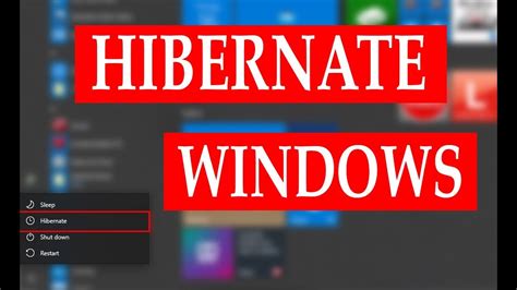 How To Enable Hibernate In Windows 10 Youtube