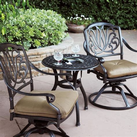 This type of outdoor furniture is classic and traditional in terms of design. Outdoor Patio And Furniture Black Wrought Iron Sets Used ...