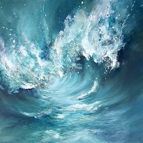 Alison Johnson Surf Original Abstract Sea Landscape Painting