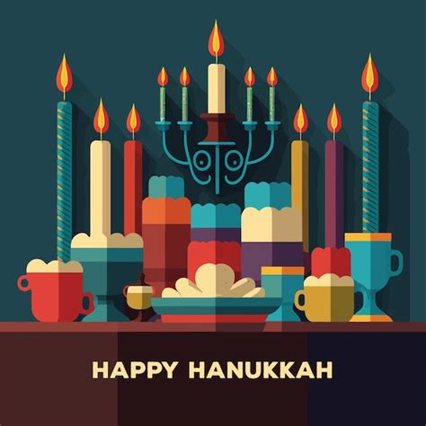 Premium Vector Happy Hanukkah Traditional Hanukkah Holiday