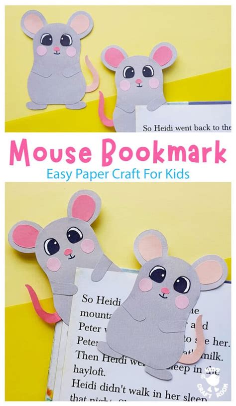 Mouse Bookmark Craft Kids Craft Room