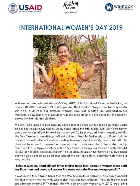 Winrock International International Womens Day 2019