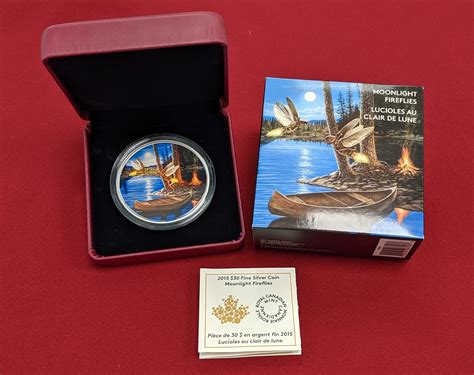 Kanada 30 Dollar Farbmünze 2 Oz Fine Silver Coin 2015 Moonlight