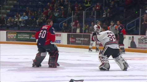 You love the drama of two guys who haven't said a word to each other all game suddenly having the urge to pop for added insight we turned to clint malarchuk, one of the toughest goalies to grace an nhl crease and now a coach with the calgary flames. OHL Goalie Fight - Guelph Storm vs Windsor Spitfires - YouTube