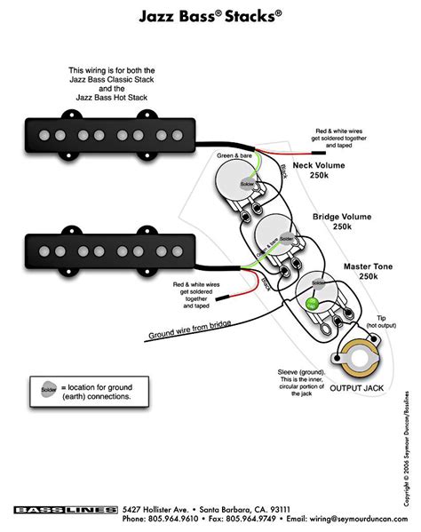 Hopefully the post content article fender p bass pickup wiring diagram. Bass Pickup Wiring - Jazz Bass Stacks | By Basslines, USA ...