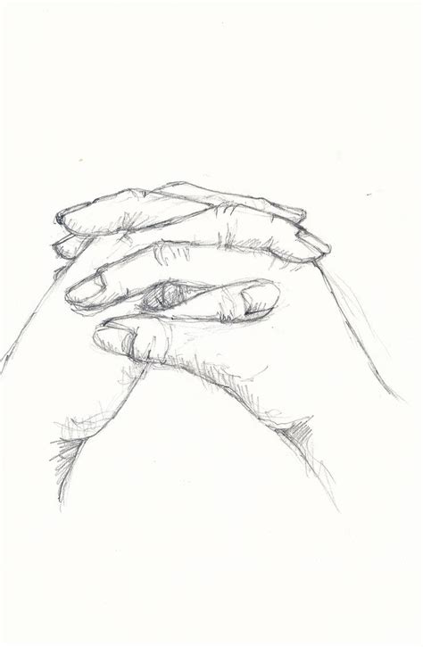 Clasped Hands Drawing In Pencil Pencil Drawings Drawings Pen Drawing