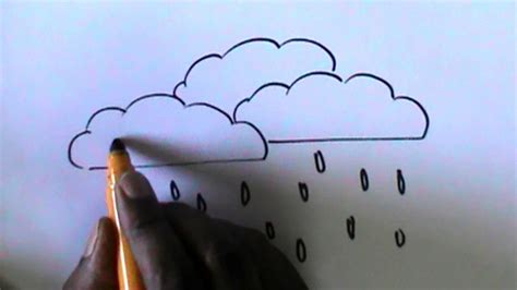 How To Draw The Raining Cloud Youtube