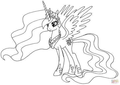 Princess Celestia Coloring Page Free Printable Coloring Pages