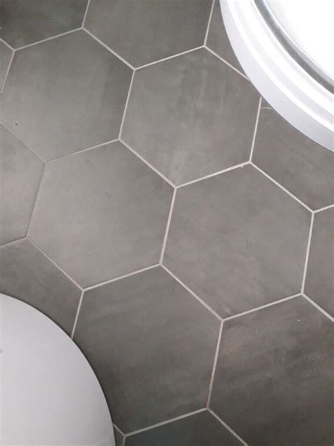Grey Hexagon Floor Tiles Bathroom Beautiful Small Ideas