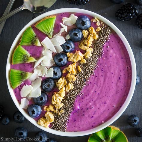 Blueberry Smoothie Bowl Simply Home Cooked