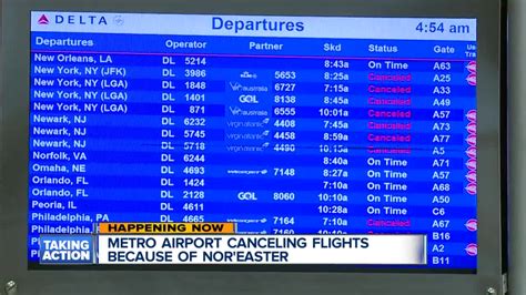 flight cancellations reported at detroit metro