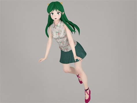 Lum Anime Girl Pose 02 3d Model Cgtrader