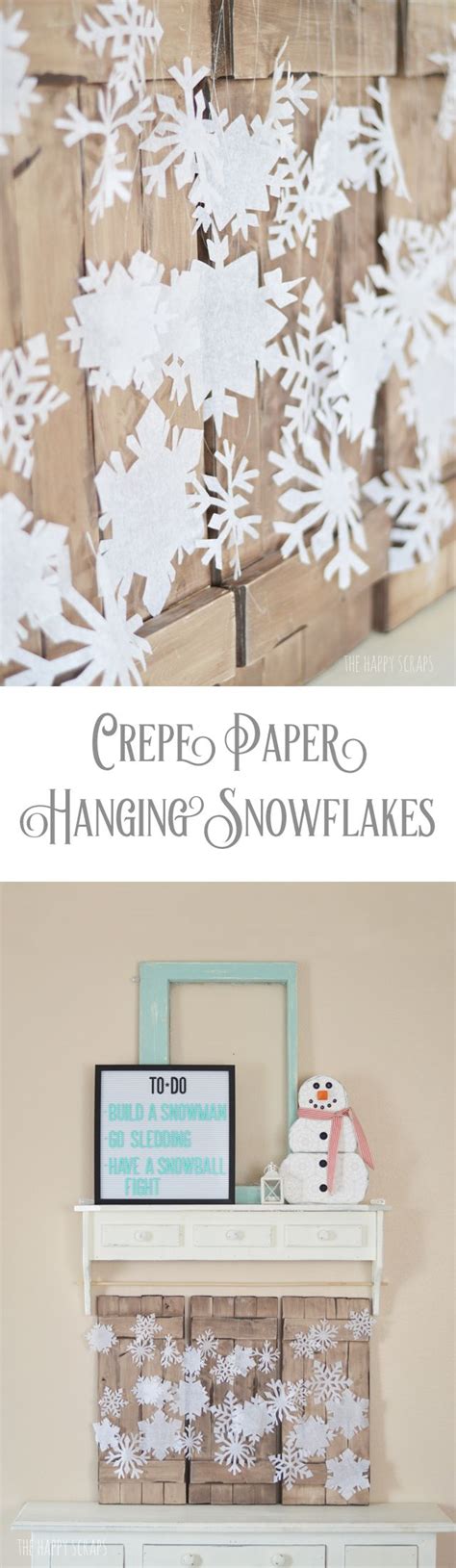 Crepe Paper Hanging Snowflakes With The Cricut Maker The Happy Scraps