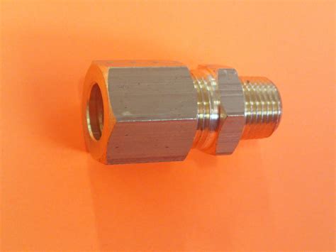Brass Metric Compression Fitting 6mm Tube X 18 Bspt