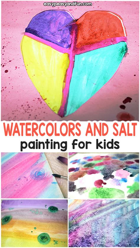 Painting With Watercolors And Salt Easy Peasy And Fun