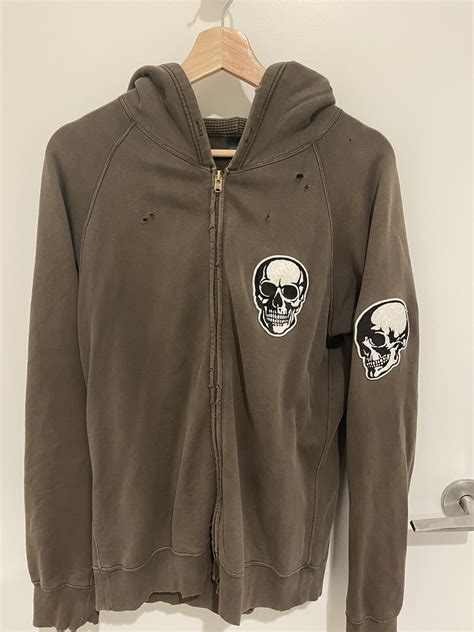 number n ine number n ine skull zip hoodie grailed