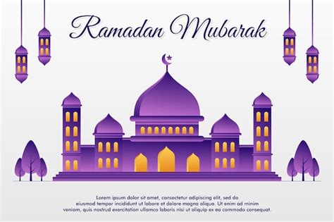 Premium Vector Flat Design Illustrated Ramadan Mubarak Landing Page