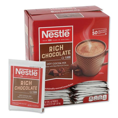 nestlé hot cocoa mix rich chocolate 71oz 50 box