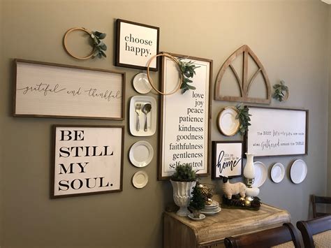 Lots Of Hobby Lobby In This Gallery Wall ️ Gallery Wall Love Joy