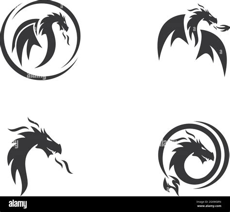 Dragon Logo Template Vector Illustration Stock Vector Image And Art Alamy