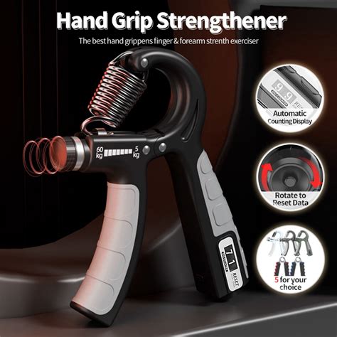 Hand Gripper R Shape 5 60kg Adjustable Countable Hand Grip Strength