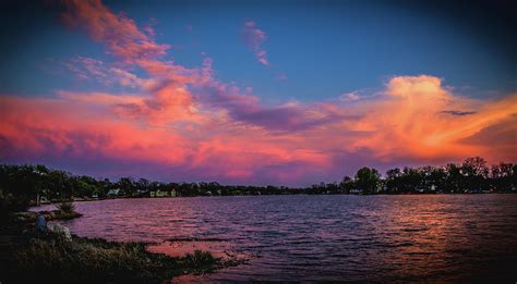 Gardner Lake Sunset Photograph By Jackie Eatinger Fine Art America