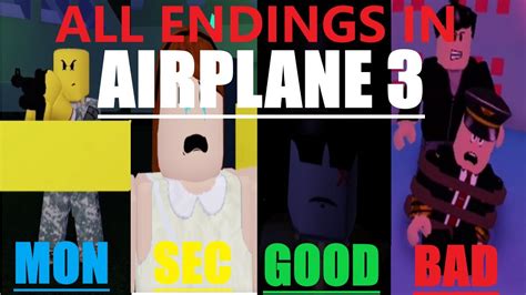 Airplane 3 Story All Endings Roblox Secret Games Youtube