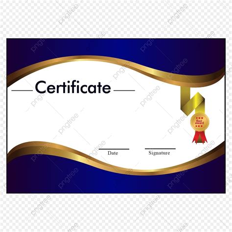 Atmospheric High End Blue Border Certificate Certificate Template