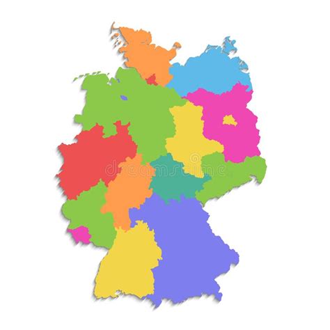Kaart Van Duitsland Zonder De Namen Van Land Vector Illustratie