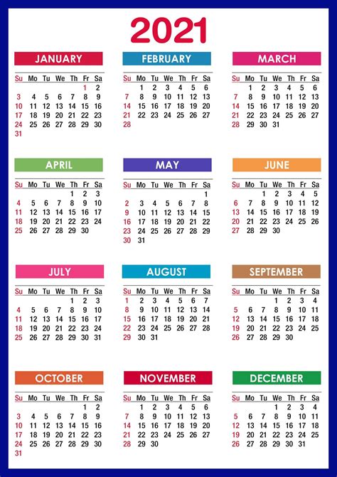 Calendario 2021 Para Imprimir Calendarios Y Planificadores Images And Images