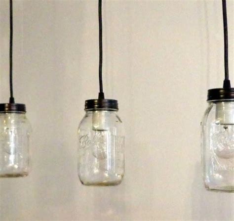 Mason Jar Track Lighting Pendant Trio New Quart The Lamp Goods