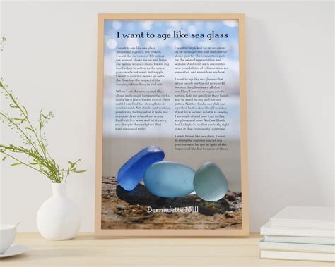 I Want To Age Like Sea Glass Poster 11x17 Print Matte Etsy