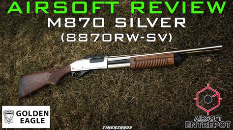 Airsoft Review 243 Golden Eagle 8870rw Sv Gas Shotgun M870 Silver