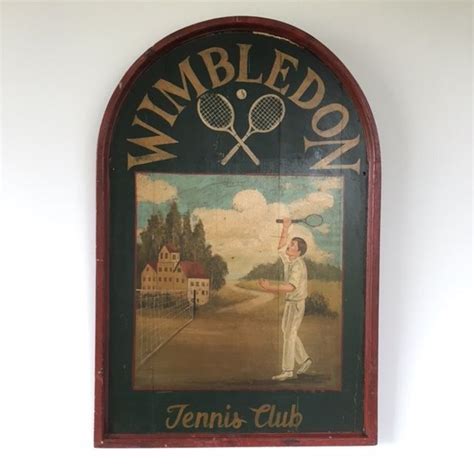 Charming Large Vintage Billboard For Wimbledon Tennis Catawiki