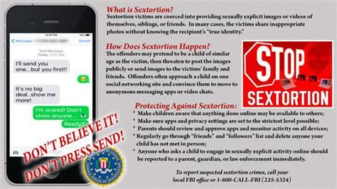 fbi draws awareness to the dangers of sextortion — fbi