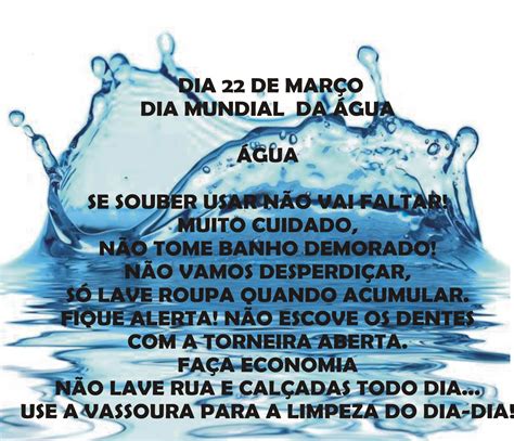 Dia Mundial Da água Frases ENSINO