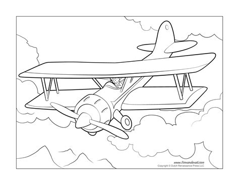 Airplane Coloring Page - Tim's Printables
