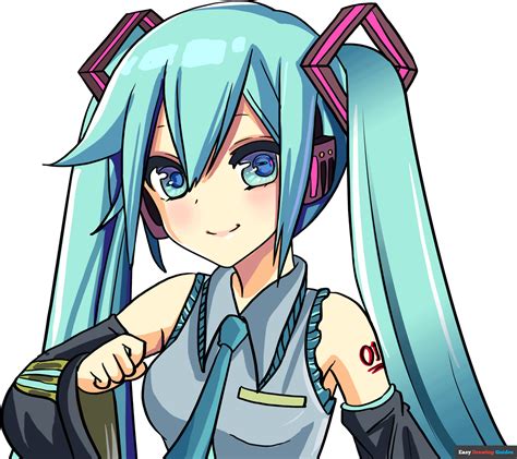 How To Draw Hatsune Miku Really Easy Drawing Tutorial