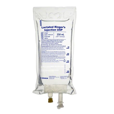 Lactated Ringers Injection Usp 250 Ml