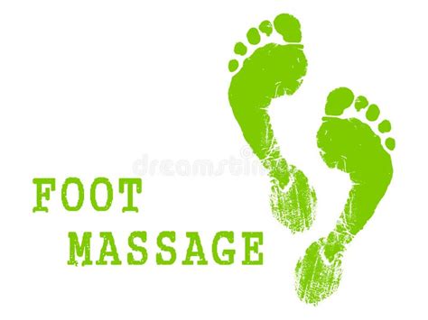 foot massage concept foot massage stamp in green print of foots logo reflexology for your web
