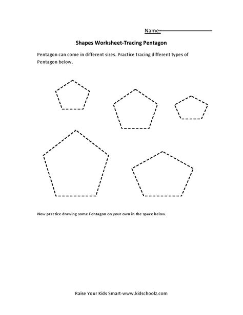 Pentagon Shape Worksheets For Preschoolers Worksheeto