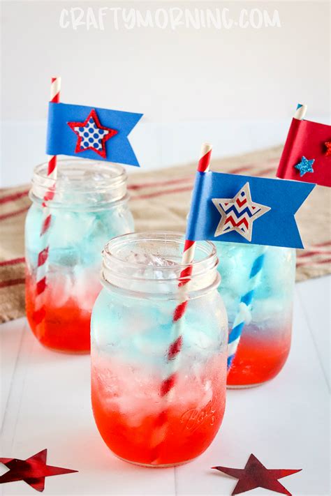 Layered Patriotic Drinks Crafty Morning